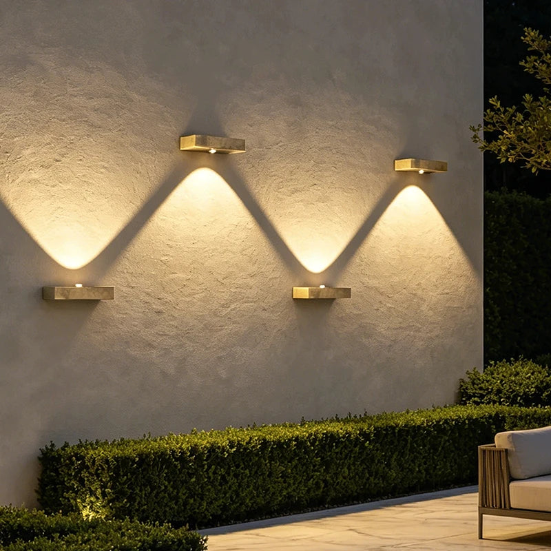 lampe murale extérieure led ip65 marbre naturel beige moderne adhésif hydrofuge vde ccc cqc