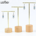 présentoir bijoux barre velours métal inoxydable boucles d'oreilles clips strass moderne élégant argent bleu