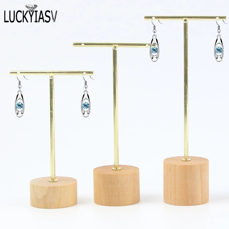 présentoir bijoux barre velours métal inoxydable boucles d'oreilles clips strass moderne élégant argent bleu