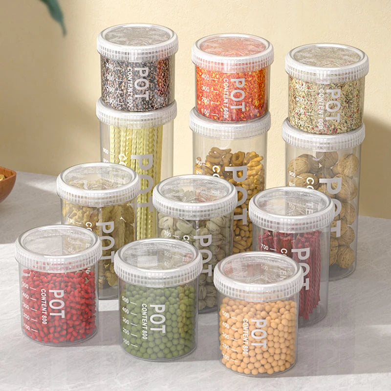 conteneur réfrigerateur transparent moderne 600ml 800ml 1000ml 1500ml scellé réutilisable sans motif