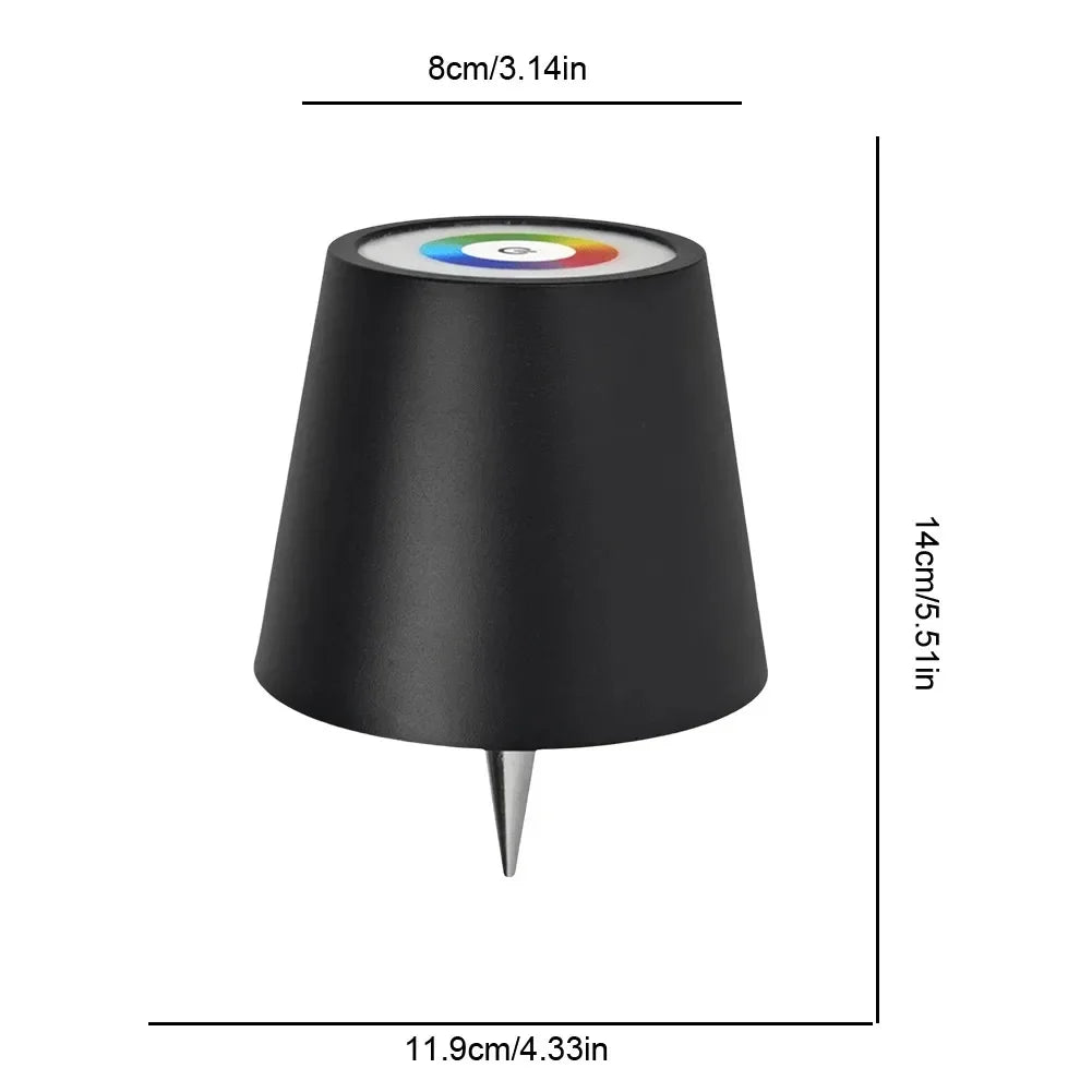 lampe table led rechargeable tactile noir vert rose jaune beige moderne minimaliste