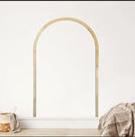 miroir doré scalloped moderne étagères intégrées bois non fini grande taille décoration murale