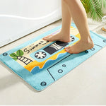tapis sol rétro motif cassette audio décor maison moderne antidérapant entrée salle bain
