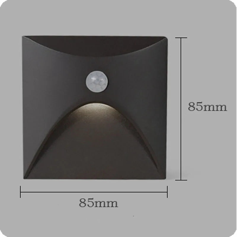 applique murale led moderne blanc noir 60lm ip65 aluminium fixée