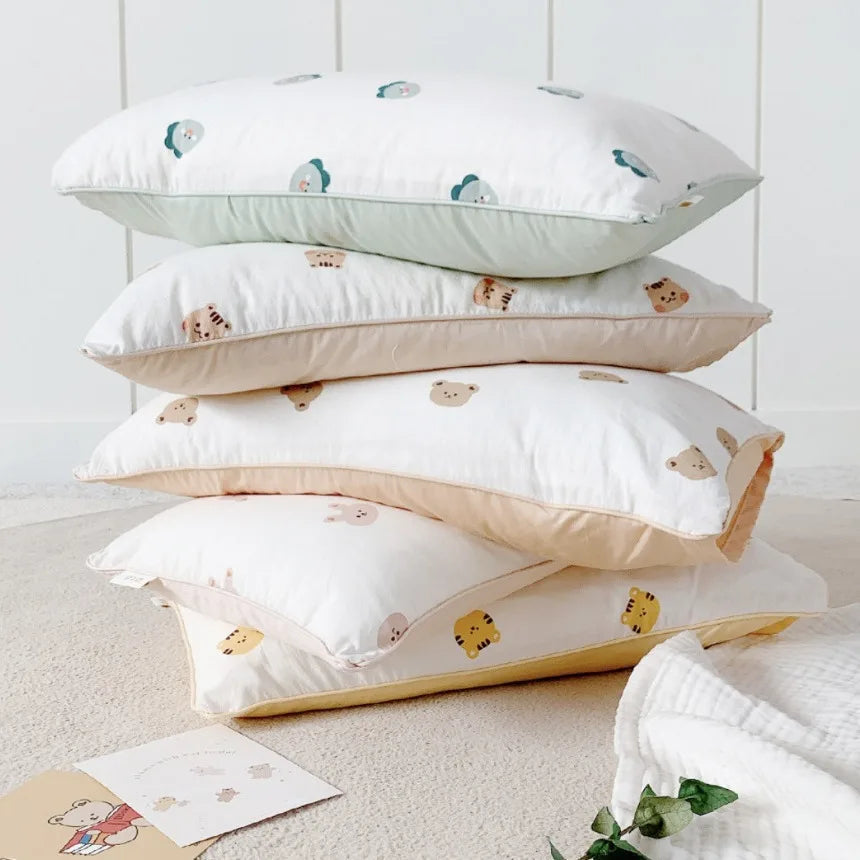 housse coussin coton polyester bébés ans motif visages mignons moderne four seasons