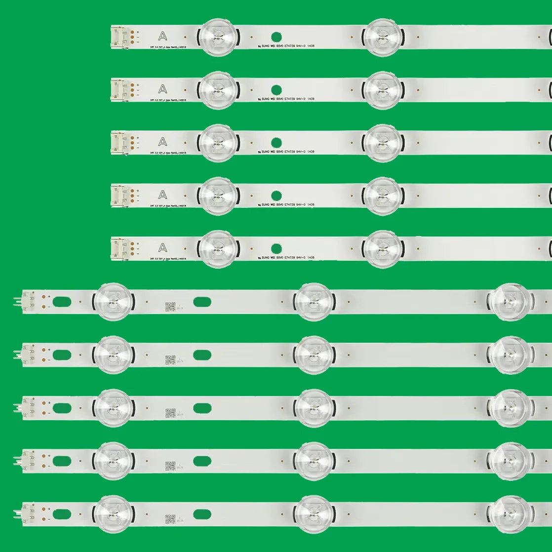 bande lumineuse led blanc moderne connecteurs boutons contrôle télévision réparation kit électronique