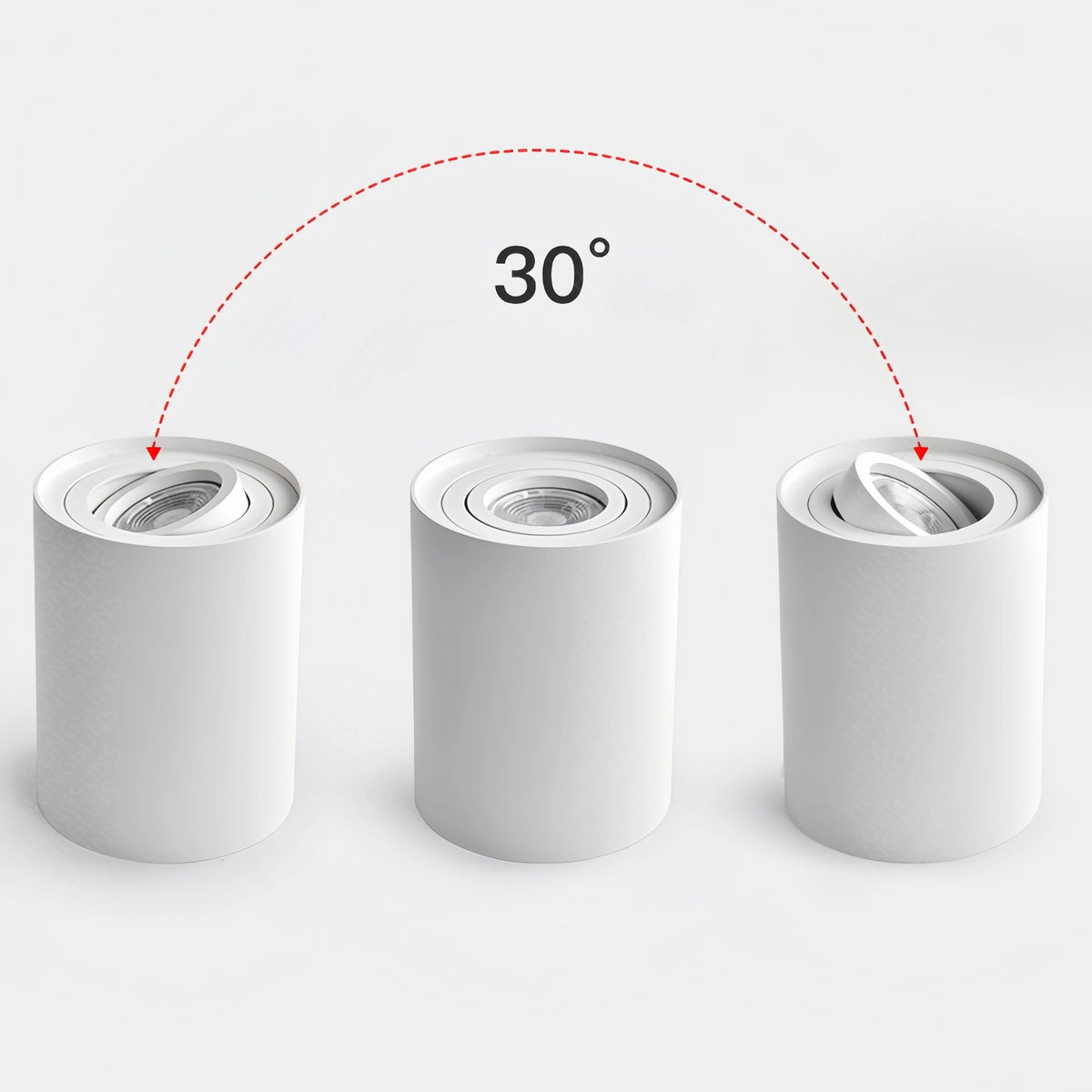 Spot LED GU10 6000K 4000K 3000K Blanc Noir 85mm Moderne Texture Fine