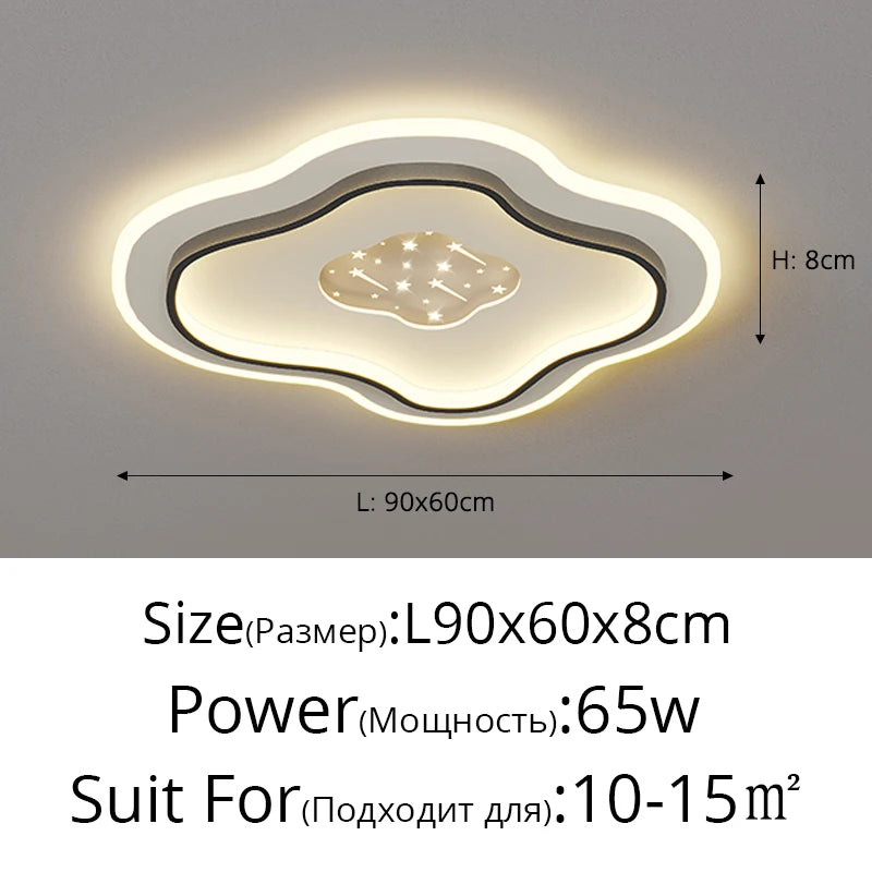 plafonnier led moderne blanc doré minimaliste éclairage cuisine chambre salon
