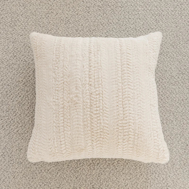 housse coussin polyester géométrique moderne marron blanc décoration canapé voiture
