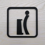 sticker porte wc moderne rond toilette orange noir marron clair blanc vis fixé acrylique