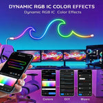 ruban led néon multicolore fluorescent moderne controle bluetooth application usb