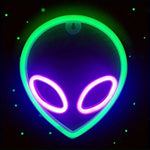 lampe néon vert violet alien moderne crochet usb batterie chambre entrée étude salle bain