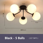 plafonnier moderne or noir boules translucides contemporain éclairage intérieur invisible led chambre salon