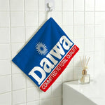 gant toilette noir bleu blanc logo daiwa motif floral durable maison restaurant