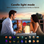 lampe table led tactile rgb cct moderne blanc gris rechargeable 3600mah