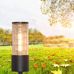 lampe solaire moderne noire transparente barres horizontales ip65 led flux lumineux 2492000