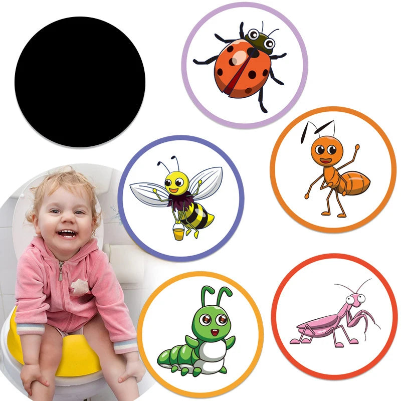 stickers adhésifs animaux cartoon marine vie marine enfants urinoirs éducatifs thermochromiques étanches