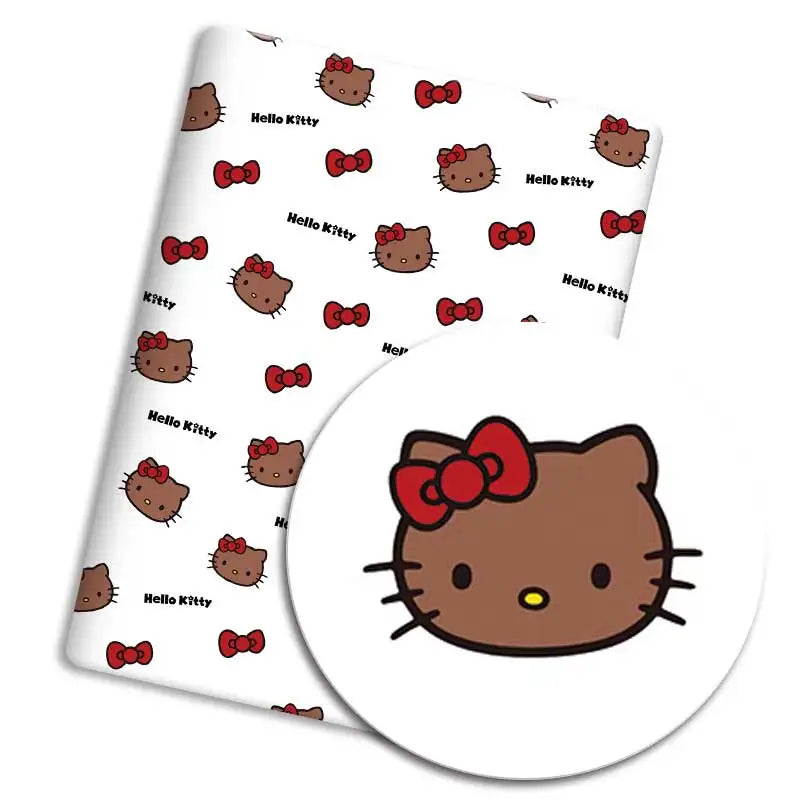 serviettes hello kitty motif coeurs nœuds papillon léopard rose beige marron noir blanc