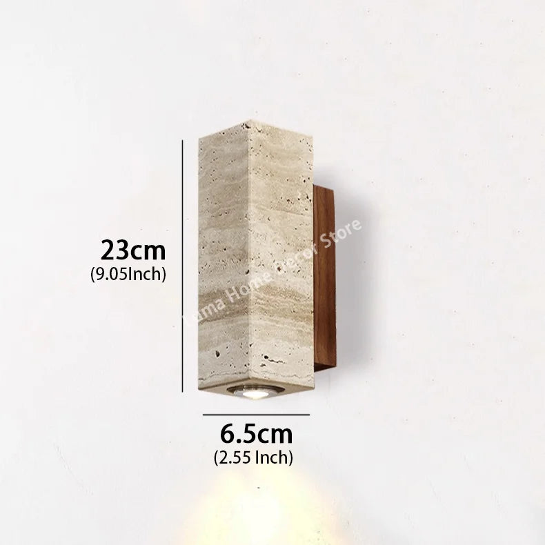 applique murale pierre marbre beige bois moderne salon chambre salon