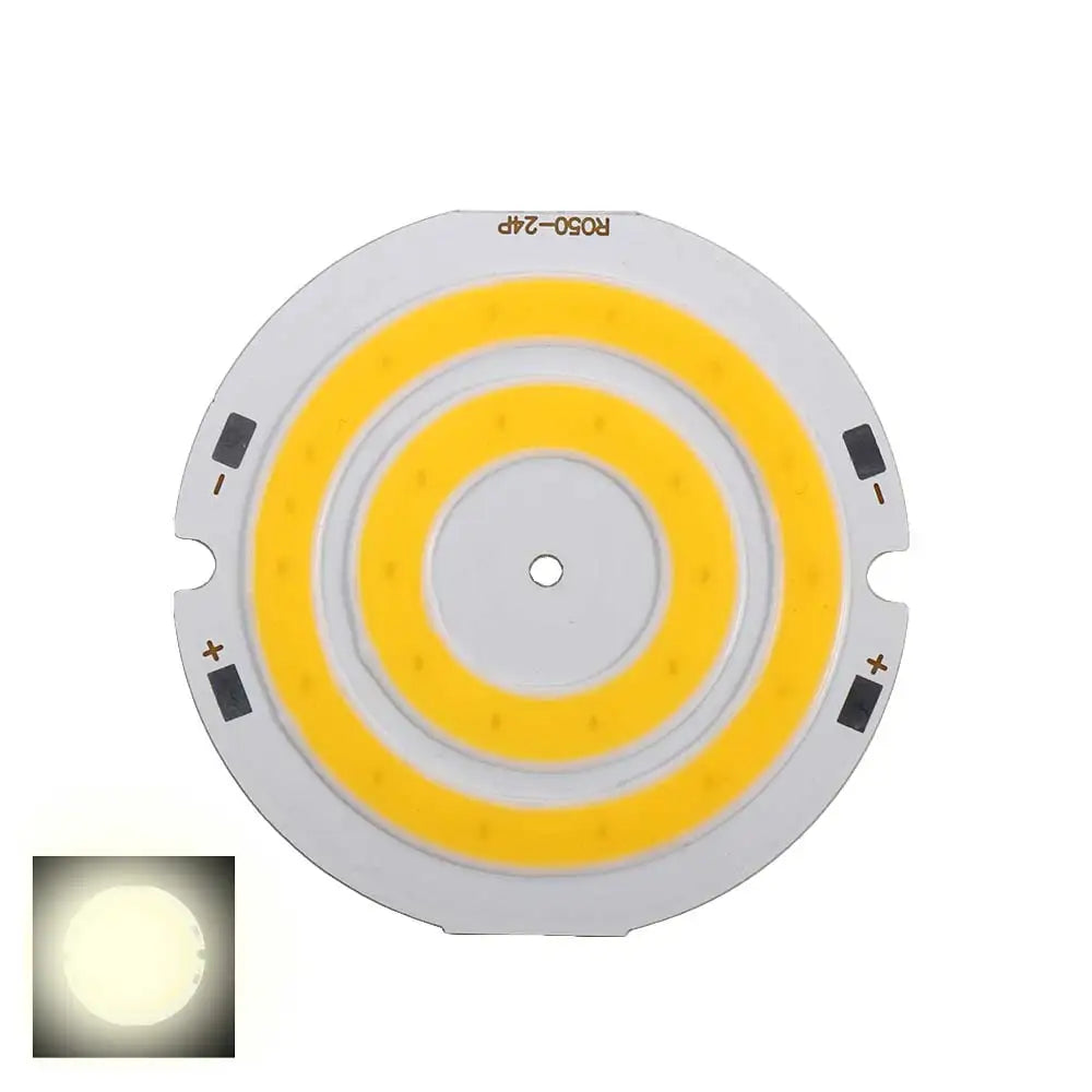ampoule led cob 50mm blanc jaune orange rayures concentriques moderne éclairage décoration travail bricolage