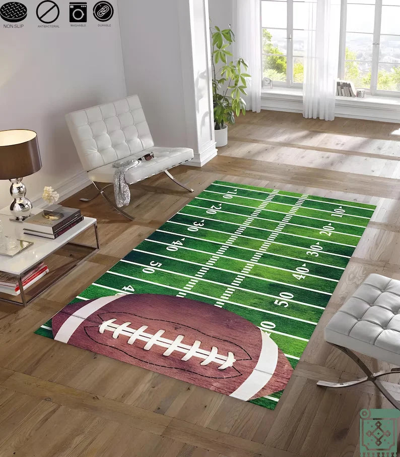tapis vert moderne sportif polypropylène polyester rectangle fleurs rayures adhésif salon chambre extérieur