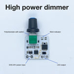 module variateur led réglage luminosité potentiomètre rotatif bouton poussoir industriel électronique fixations connecteurs vis