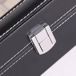 boîte montres simili cuir noire cadenas classique rangement étanche femmes