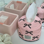 boîtes mouchoirs modernes blanc rose noir arcs nuages decoration maison kitchen accessories storage case