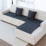 coussin canapé beige clair motif géométrique moderne fixation textile doux maison hiver