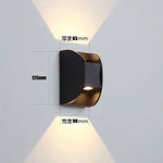 applique murale led noir contemporaine ip65 adhésive extérieure waterproof 2700 3500k