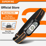 lampe frontale rechargeable led mini noire orange clip moderne pratique