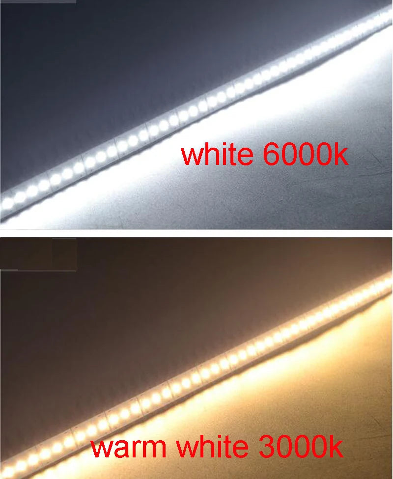 ruban led blanc mat moderne adhésif 12v 24v 25cm 50cm 144ledm 3000k 4000k 6000k