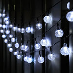 guirlande lumineuse solaire translucides blanc doré multicolore moderne étanche ip65extérieur jardin fêtes noël