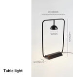 lampe led moderne minimaliste noir blanc support mural interrupteur câble chambre salon