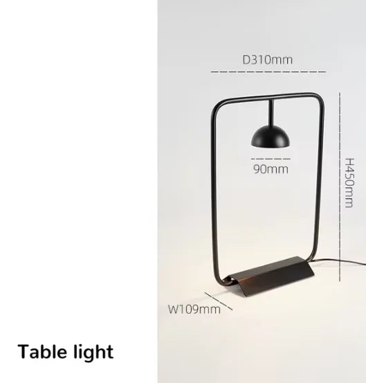 lampe led moderne minimaliste noir blanc support mural interrupteur câble chambre salon