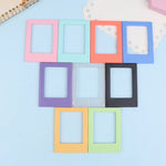 cadres photo magnétiques réfrigérateur couleurs transparentes minimaliste rose bleu orange violet jaune