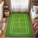 tapis vert bleu tennis moderne salon décoration intérieure extérieur 80x120cm polyester