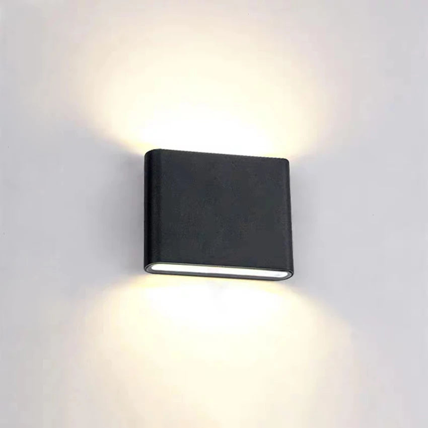 applique murale moderne led 12w 20w blanc noir étanche ip65 aluminium chambre cuisine étude