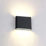 applique murale moderne led 12w 20w blanc noir étanche ip65 aluminium chambre cuisine étude