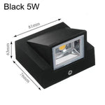 applique murale led moderne ip65 85v 265v noir blanc contemporaine surface mounted vis cable