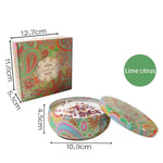 bougies parfumées boîte florale artistique motifs colorés cadeaux anniversaire mariage