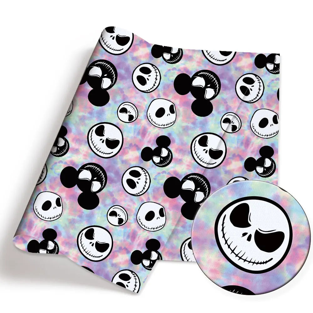 tissu coton imprimé personnages animés stitch minnie daisy carl enfants 140x50cm
