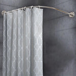 barre douche télescopique rideau moderne fixations adhésives vis set douche pommeau flexible argenté