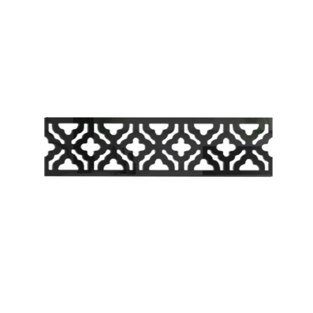 rubans décoratifs acrylique gris doré moderne stickers mur miroir 20cmx5cm adhésifs