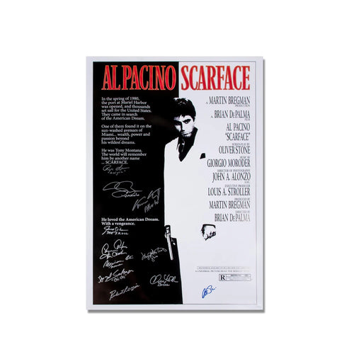 affiche scarface al pacino signature noir blanc rouge classique 60x80cm 50x70cm