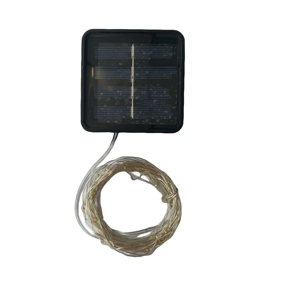 décoration extérieure solaire guirlande led fil cuivre mode nocturne fête vacancesextérieur moderne