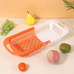 panier cuisine blanc gris rayures moderne réutilisable taille réglable poignées fruits légumes