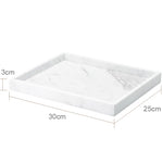 ensemble salle bain marbre blanc doré distributeur savon boîte mouchoirs diffuseur moderne