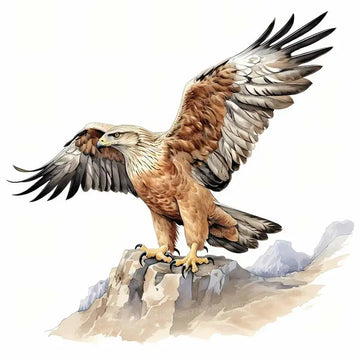 autocollant mural aigle vol paysage montagne aquarelle décoration salon chambre mur maison pvc