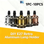 support ampoule e27 métal vintage industriel finition argent bronze cuivre lampe suspension rétro